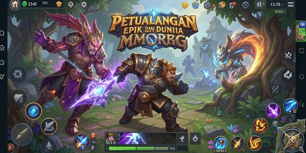 Screenshot gameplay 234E yang menampilkan aksi seru di dunia MMORPG.