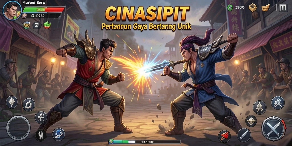 Tampilan aksi seru dari karakter dalam CINASIPIT