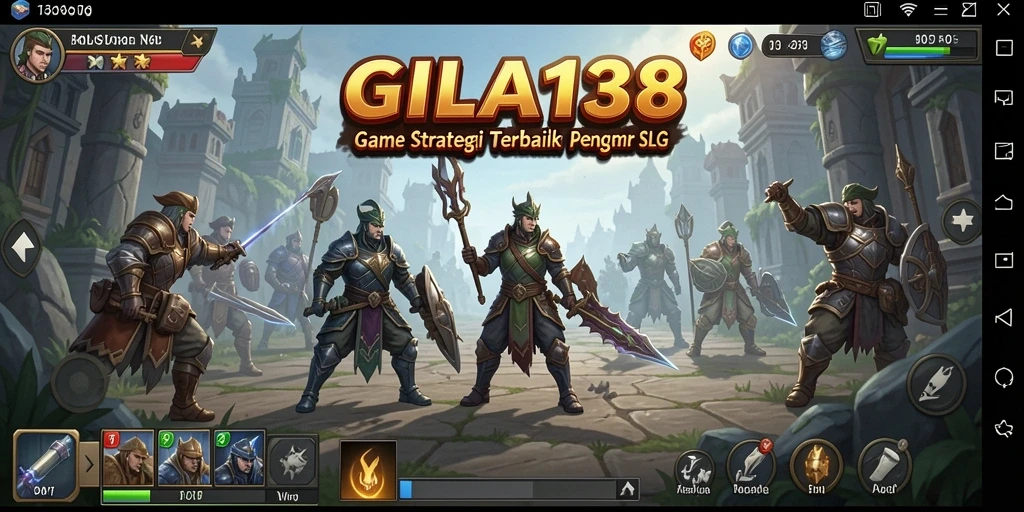 Tampilan gameplay GILA138 menampilkan pertempuran epik dan pembangunan kerajaan.