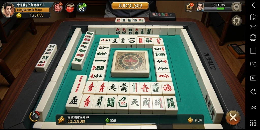 Screenshot gameplay JUDOL303 menampilkan momen seru bermain Mahjong.