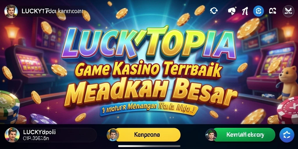 Tampilan menarik dari gameplay LUCKYTOPIA yang memikat.
