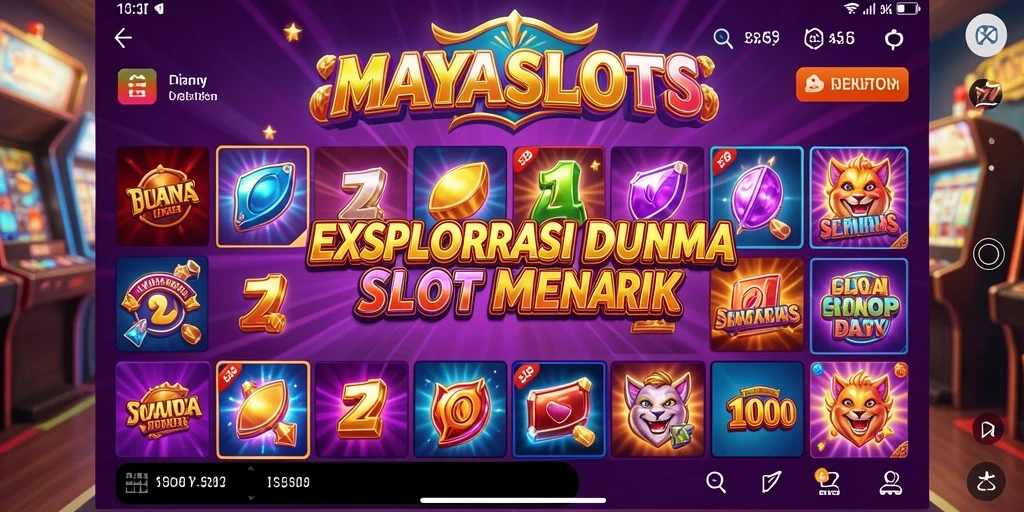 Screenshot gameplay MAYASLOTS dengan tema menarik dan fitur bonus.