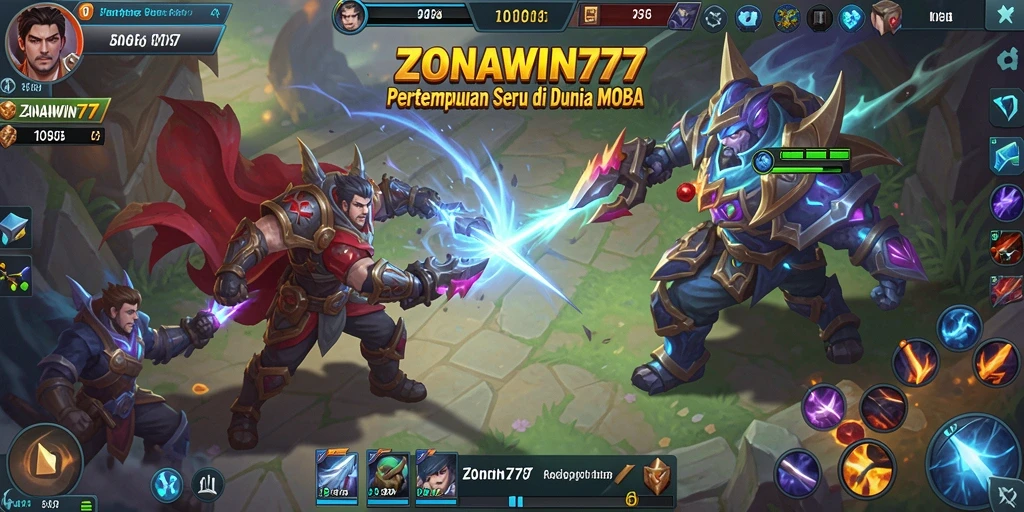 Tampilan menarik gameplay MOBA ZONAWIN777.