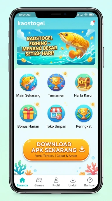 Tampilan antarmuka pengguna kaostogel yang ramah dan intuitif.